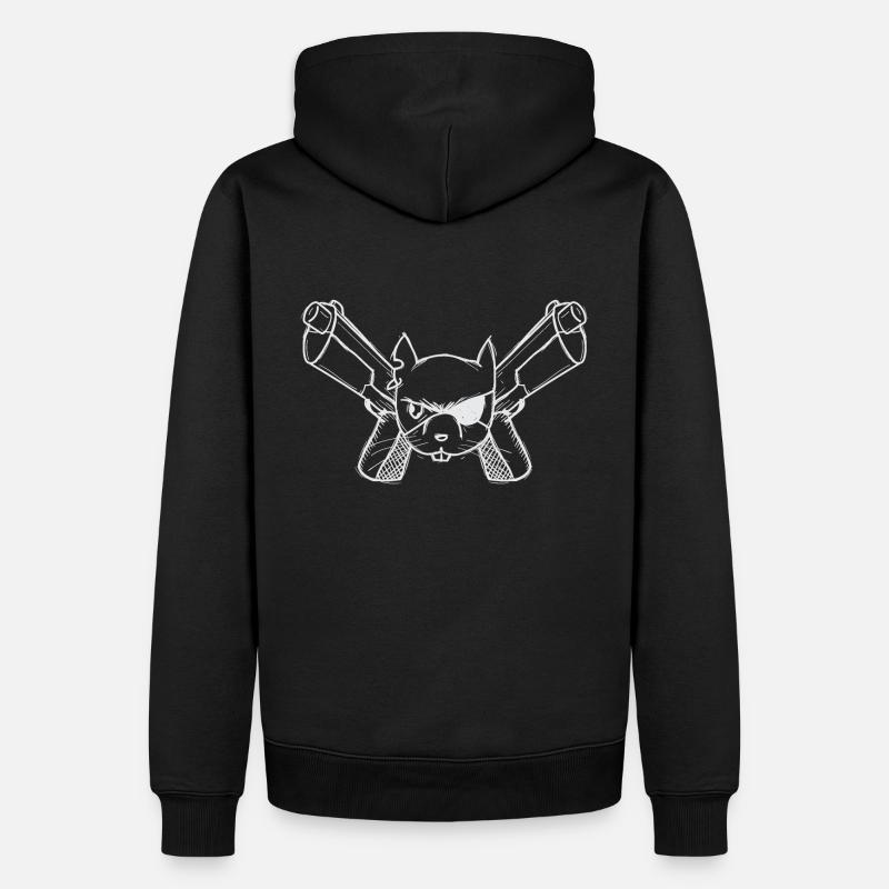 écureuil avec un pistolet - Sweat à capuche Premium bio Homme - noir