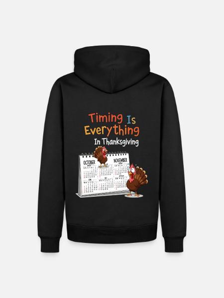 Thanksgiving Timing - Men’s Premium Organic Hoodie - black