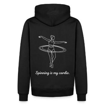 Le virage est mon entraînement cardio. - Sweat à capuche Premium bio Homme - noir - Dos - Nico (187cm)