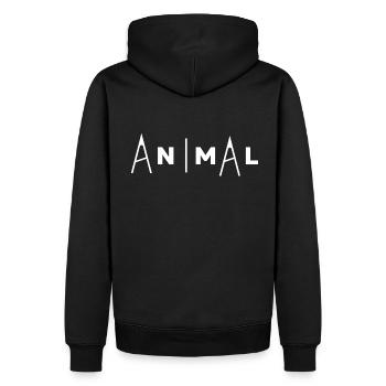 T-shirt LE STYLE ANIMAL - Sweat à capuche Premium bio Homme - noir - Dos - Nico (187cm)