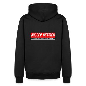 Ausser Betrieb Geduldsfaden gerissen Büro Arbeit - Männer Premium Bio Hoodie - Schwarz - Hinten - Nico (187cm)