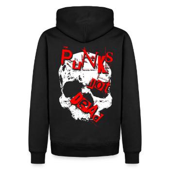 Les punks ne sont pas morts - Sweat à capuche Premium bio Homme - noir - Dos - Nico (187cm)