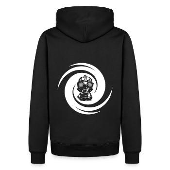 Masque à gaz - Freetekno - Sweat à capuche Premium bio Homme - noir - Dos - Nico (187cm)