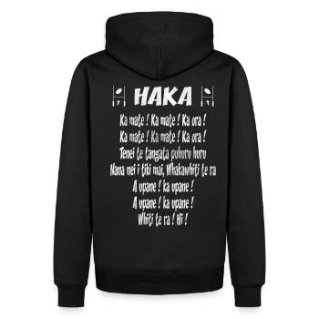 maori_haka_rugby - Men’s Premium Organic Hoodie - black - Back - Nico (187cm)