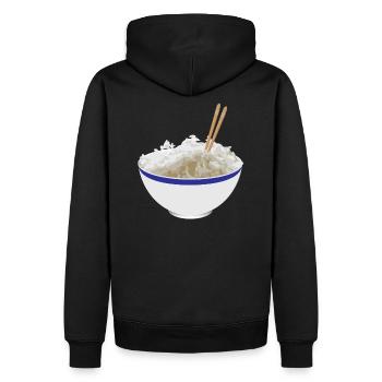RIZ 'r - Sweat à capuche Premium bio Homme - noir - Dos - Nico (187cm)