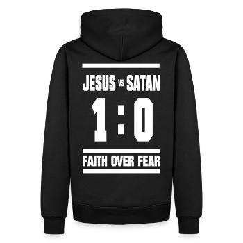 Jésus - Jésus Christ - Équipe Jésus - Dieu - Sweat à capuche Premium bio Homme - noir - Dos - Nico (187cm)