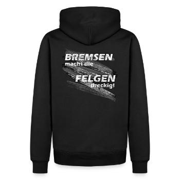 Bremsen macht die Felgen dreckig! Auto & Motorrad - Männer Premium Bio Hoodie - Schwarz - Hinten - Nico (187cm)