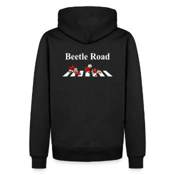 BEETLE ROAD - Männer Premium Bio Hoodie - Schwarz - Hinten - Nico (187cm)