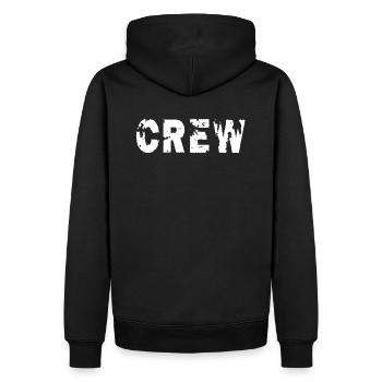 Crew Staff Mannschaft Team Techniker Festival - Männer Premium Bio Hoodie - Schwarz - Hinten - Nico (187cm)