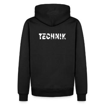 technologie - Sweat à capuche Premium bio Homme - noir - Dos - Nico (187cm)