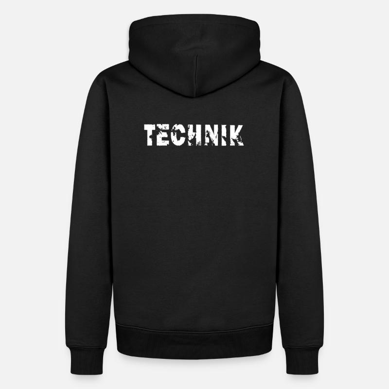 Technik - Männer Premium Bio Hoodie - Schwarz