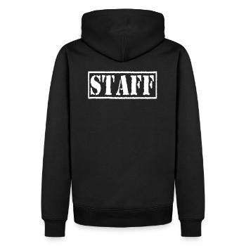 Staff team technology - Men’s Premium Organic Hoodie - black - Back - Nico (187cm)
