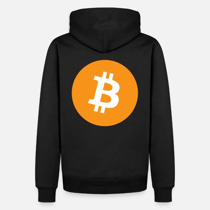 Bitcoin Logo - Sweat à capuche Premium bio Homme - noir