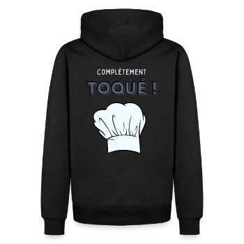 la toque du chef - Sweat à capuche Premium bio Homme - noir - Dos - Nico (187cm)