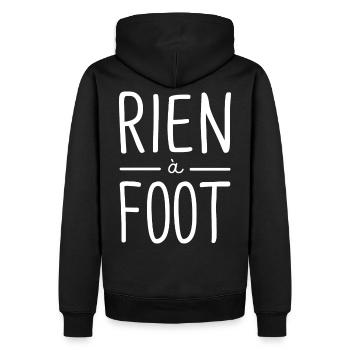 rien à foot humour foot football humour drôle foot - Sweat à capuche Premium bio Homme - noir - Dos - Nico (187cm)