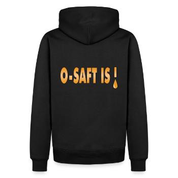 O jus est! Cadeau, Fitness, Santé - Sweat à capuche Premium bio Homme - noir - Dos - Nico (187cm)