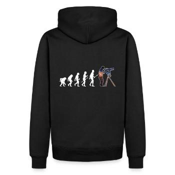 Astronomie Evolution Astrofotografie Geschenk - Männer Premium Bio Hoodie - Schwarz - Hinten - Nico (187cm)