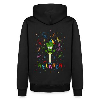 Lauch Helauch - Männer Premium Bio Hoodie - Schwarz - Hinten - Nico (187cm)