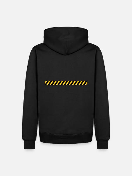 Absperrband Baustelle Bau Bauarbeiter - Männer Premium Bio Hoodie - Schwarz
