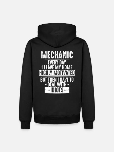 Mechanic Mechanic Mechanic - Herre Premium økologisk hoodie - sort