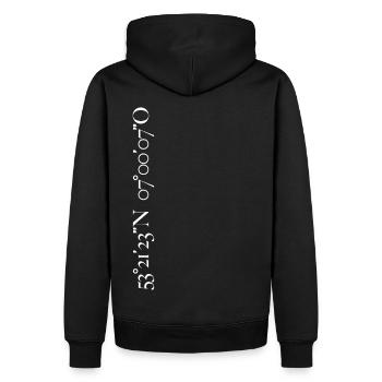 Knock - Männer Premium Bio Hoodie - Schwarz - Hinten - Nico (187cm)