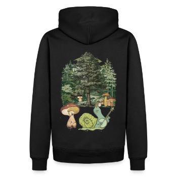 Enfant Escargot Habitant De La Forêt Musique Enfant - Sweat à capuche Premium bio Homme - noir - Dos - Nico (187cm)