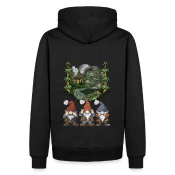 Waldbewohner Märchenfigur Fantasy Zwerge Märchen - Männer Premium Bio Hoodie - Schwarz - Hinten - Nico (187cm)