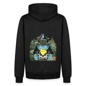Forêt Diseuse de bonne aventure Nature Futur Occulte Spirituel - Sweat à capuche Premium bio Homme - noir - Dos - Nico (187cm)