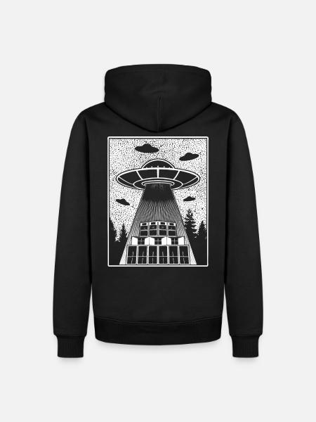 Tekno 23 Alien UFO - Men’s Premium Organic Hoodie - black