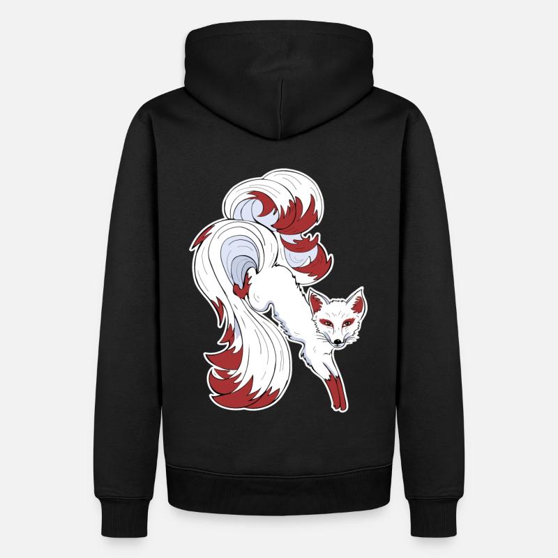 Nine-tailed fox - Men’s Premium Organic Hoodie - black