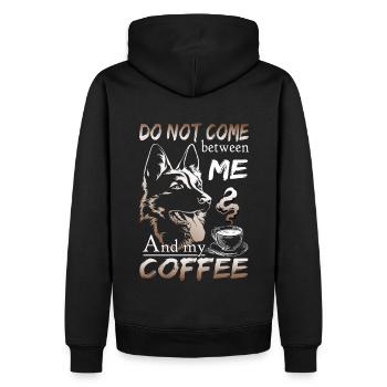 Schäfer Hund Kaffee - Schäferhunde Coffee Design - Männer Premium Bio Hoodie - Schwarz - Hinten - Nico (187cm)