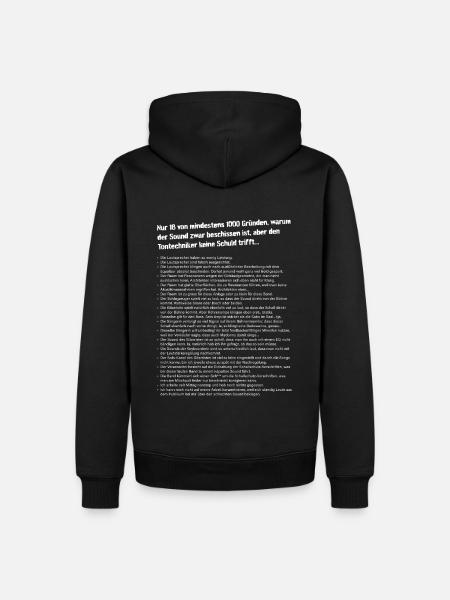 Bescheidener Sound, aber unschuldiger Tontechniker - Männer Premium Bio Hoodie - Schwarz