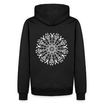 ronde 23 - Sweat à capuche Premium bio Homme - noir - Dos - Nico (187cm)