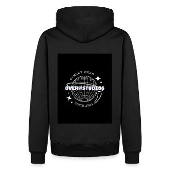 Streetwear Hoodie - Männer Premium Bio Hoodie - Schwarz - Hinten - Nico (187cm)