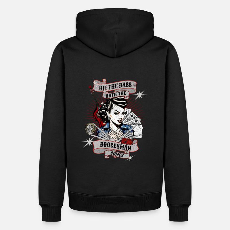FRAPPEZ LA BASSE - Sweat à capuche Premium bio Homme - noir