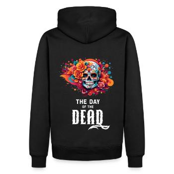 Mystic Statement-Shirt: Day Of The Dead - Männer Premium Bio Hoodie - Schwarz - Hinten - Nico (187cm)