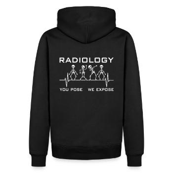 Radiology Dancing Skeletons - Men’s Premium Organic Hoodie - black - Back - Nico (187cm)
