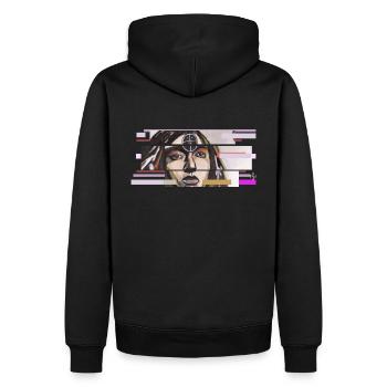 Dolmengöttin Langeneichstädt - Männer Premium Bio Hoodie - Schwarz - Hinten - Nico (187cm)