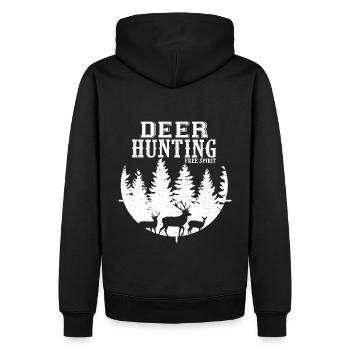 Chasseur de cerfs Cadeau cool grand-père - Sweat à capuche Premium bio Homme - noir - Dos - Nico (187cm)