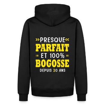 30 ans Parfait bogosse 30 ans anniversaire - Sweat à capuche Premium bio Homme - noir - Dos - Nico (187cm)