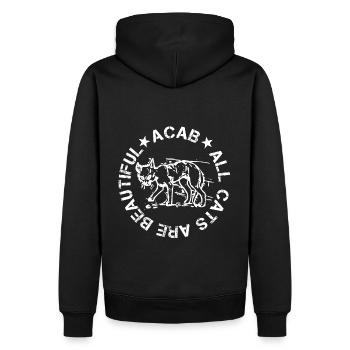 Tous les chats sont beaux - Sweat à capuche Premium bio Homme - noir - Dos - Nico (187cm)