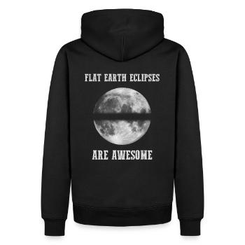 Die Erde ist eine Scheibe Mondfinsternis Theorie - Männer Premium Bio Hoodie - Schwarz - Hinten - Nico (187cm)