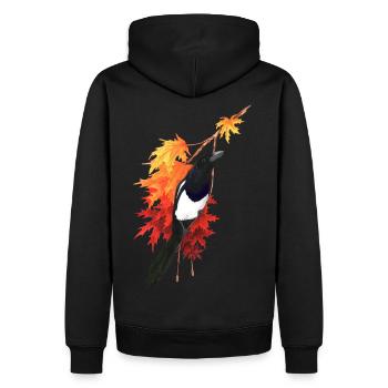 pie - Sweat à capuche Premium bio Homme - noir - Dos - Nico (187cm)