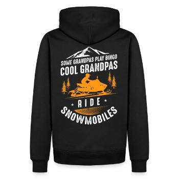 Cool Grandpas Ride Snowmobiles - Sweat à capuche Premium bio Homme - noir - Dos - Nico (187cm)