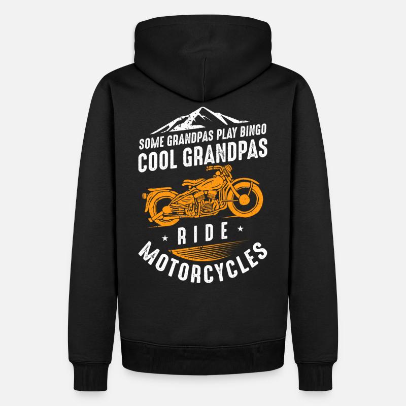 Cool Grandpas Ride Motorcycles - Sweat à capuche Premium bio Homme - noir