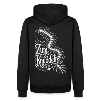 Skolopender Liebe - Männer Premium Bio Hoodie - Schwarz - Hinten - Nico (187cm)
