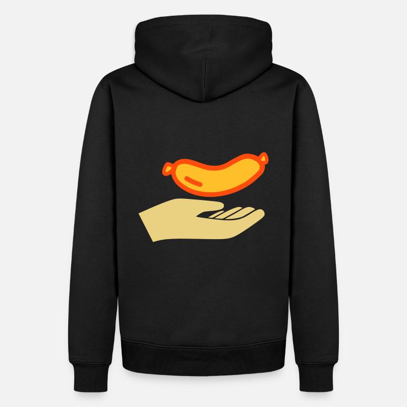 Saucisses à distribuer - Sweat à capuche Premium bio Homme - noir