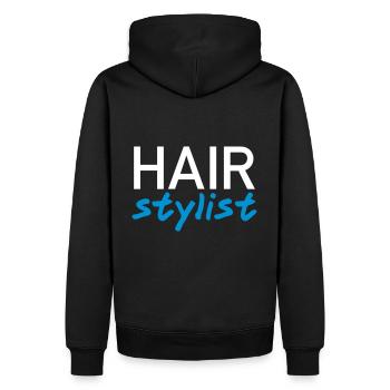 Hair stylist - Männer Premium Bio Hoodie - Schwarz - Hinten - Nico (187cm)