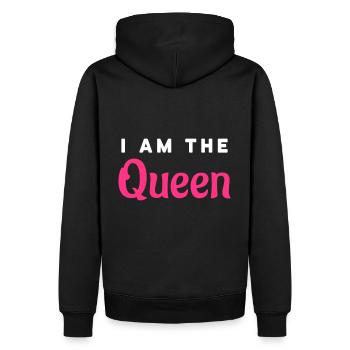 Je suis la Reine - Sweat à capuche Premium bio Homme - noir - Dos - Nico (187cm)