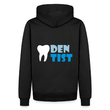 Dentiste (dent) - Sweat à capuche Premium bio Homme - noir - Dos - Nico (187cm)